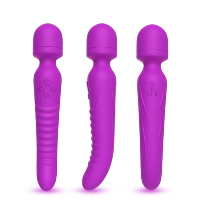 이중끝 마사지사 지적 가열 AV 막대 부드러운 목 남근 대용품 진동자
