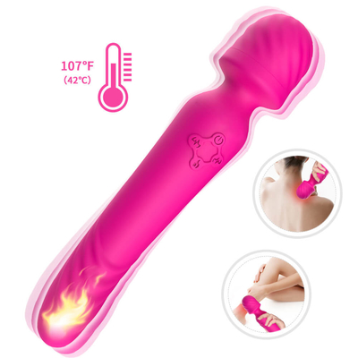 부드러운 실리콘 구부릴 수 있는 AV 막대 마사지사는 이중끝 지적 난방을 목을 자릅니다