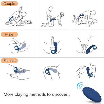리모콘 부풀게할 수 있는 진동 버트 플러그