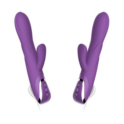 음핵 자극 여성 완구를 위한 토끼 귀와 원격 조종 제어장치 남근 대용품 진동 Ｇ스폿 토끼 진동자