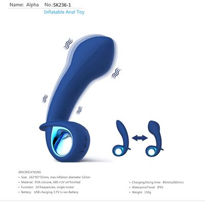 부풀게할 수 있는 현실적 페니스 남근 대용품 여성 항문 플러그 성적 기구 남성들 자위 장난감