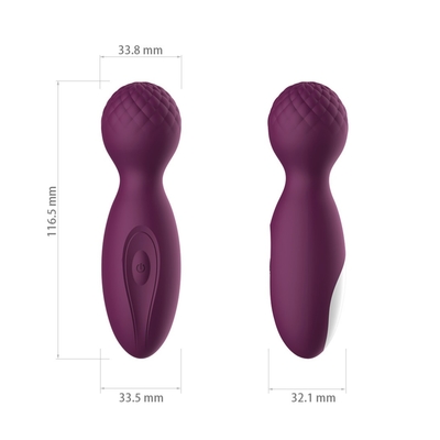 FDA 실리콘 빨간 4 인치 남근 대용품 신체 막대 마사지사 핑크색 무선 뒤 마사지사 IPX6