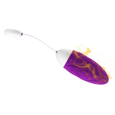 진동 사랑 달걀을 가열시키는 10개 속도 실리콘은 로맨틱한 강력한 성적 기구를 자줏빛으로 만듭니다